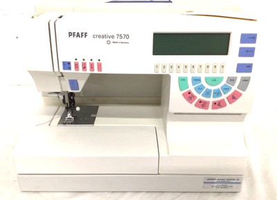 Pfaff creative 7570 embroidery sewing machine W/ Cover Tested Working