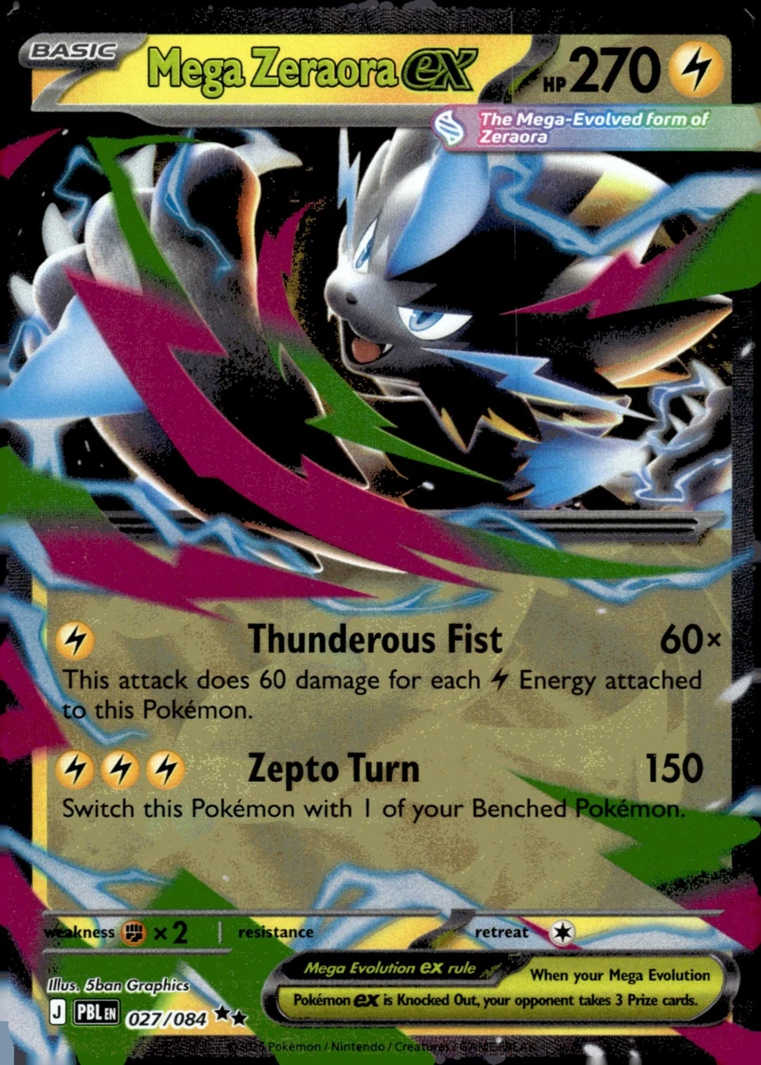 25+ Mega Zeraora Ex 027/084 Me05: Pitch Black for sale | Updated