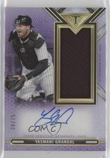 2021 Triple Threads Single Jumbo Relics Amethyst 30/75 Yasmani Grandal Auto 6fs