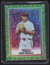 2025 Leaf Vivid #48 Gabe Gaeckle Base Prismatic Green #/1