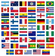 2x3 Flag Set of 53 Country Countries Polyester Flags 2'x3' Grommets