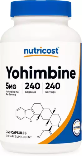 Yohimbine Hcl 5Mg, 240 Capsules Extra Strength - Gluten Free, Non-Gmo