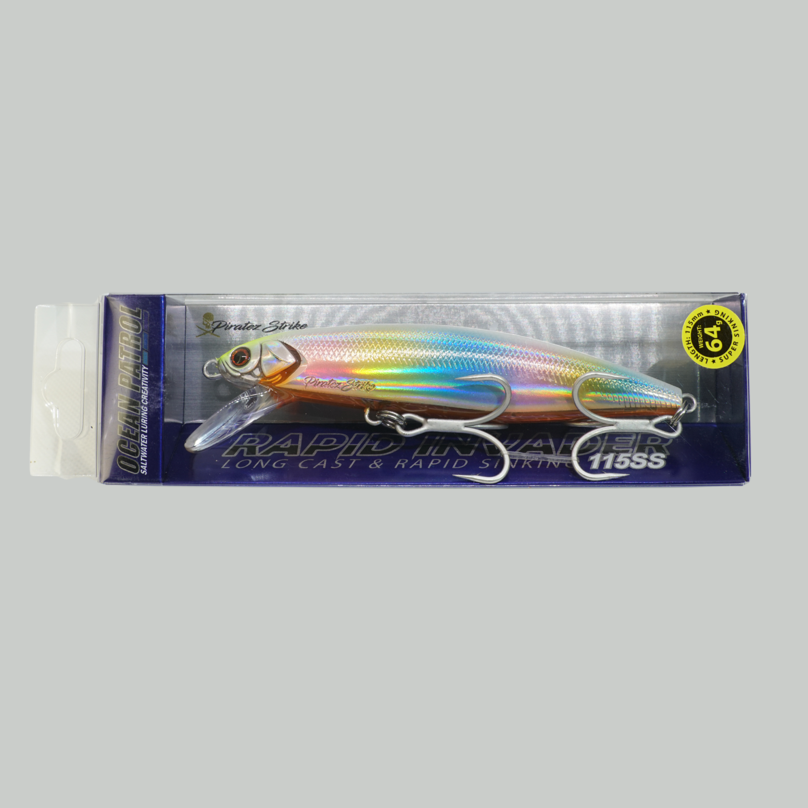 PS 64g 115mm GT Rapid Invader Super Sinking Minnow Saltwater Fishing Lure