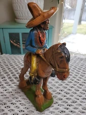 VTG H.S Andy Anderson Cowboy on Horseback Chalkware Sculpture VERY RARE sculptur