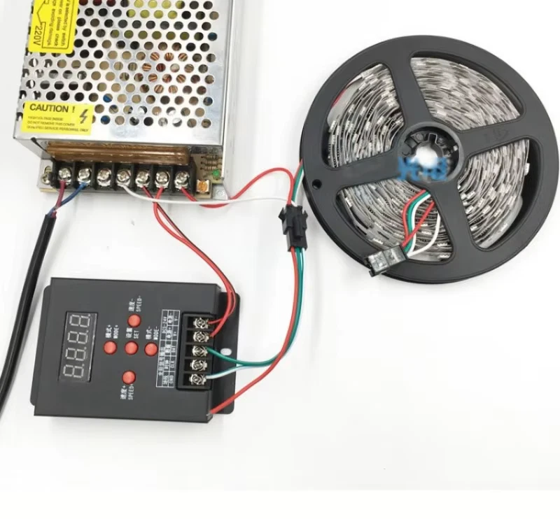 T500 LED Full Color Controller 5Key IC Control  RGB LED Strip For WS2811 WS2812 - Image 2 of 4