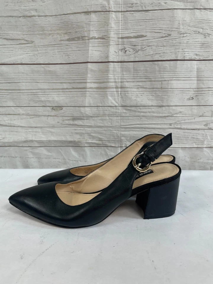 Nine West 女式郁金香粗跟露跟高跟鞋 5M 码 — 第 3/4 张图片