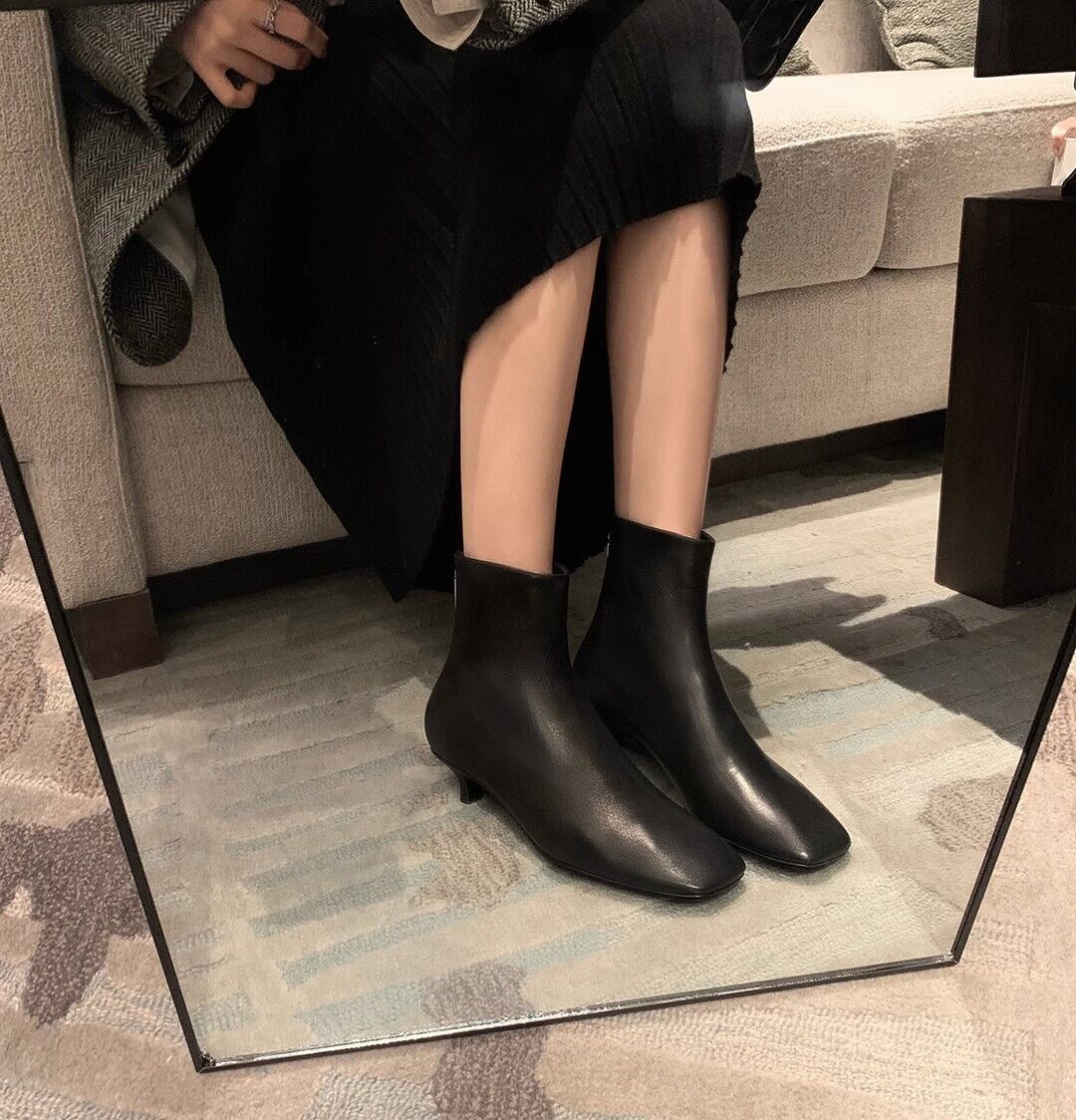 Toteme Women's Zipper Booties High Heeled Skinny Boots | eBay Toteme Women's Zipper Booties High Heeled Skinny Boots | eBay