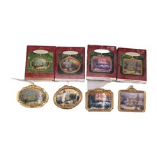 4 Hallmark Ornaments Thomas Kinkade Victorian Christmas Painter of Light NIB