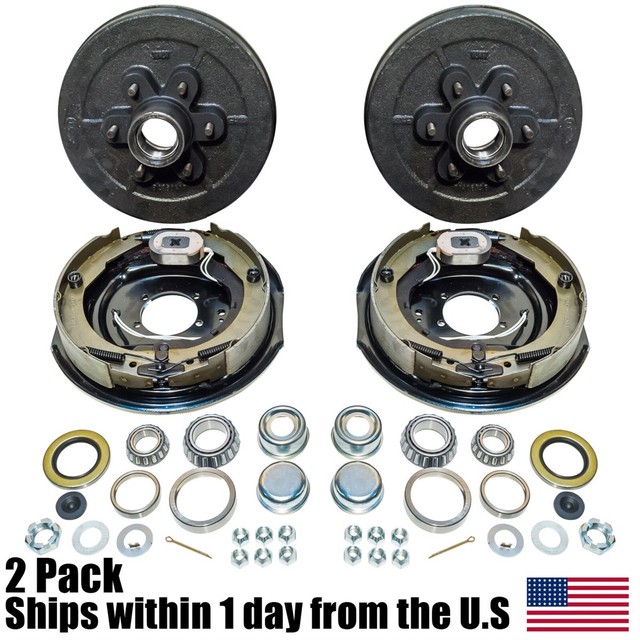 (2) Trailer 6 on 5.5" Hub Drum Kits W/ 12"x2" Electric Brakes 52006000 lbs Axle eBay