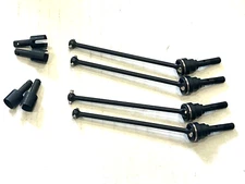 F&R Hard Steel Super Duty CVD Driveshafts Traxxas 1/16 Revo VXL BK