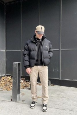 Zip Up Quilted Lined Bubble Coat Padded Puffer Cold Weather Winter Warm Jacket