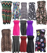 Robe Mini Femme Tube À Bretelles Élastique Froncée Lot