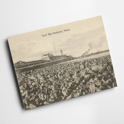 A4 PRINT - Vintage Yorkshire - South Gare Breakwater, Redcar