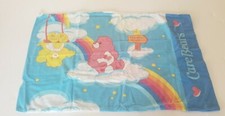 Vintage CARE BEARS FUNSHINE  LOVE-A-LOT BEAR "catch some fun" PILLOW CASE