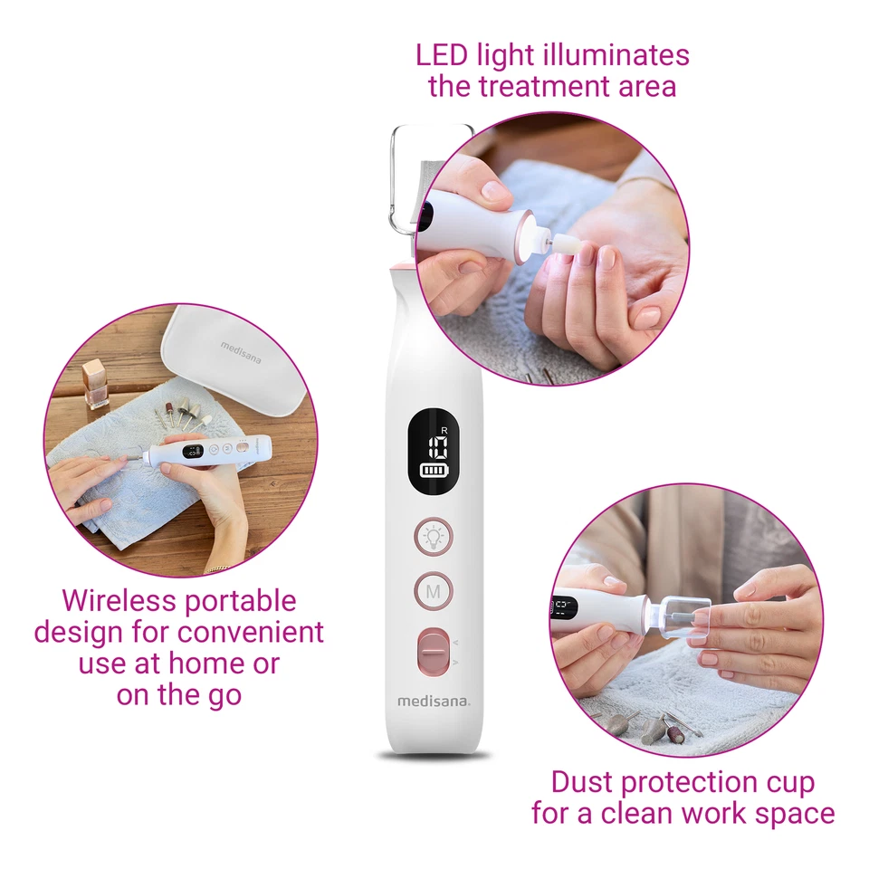 medisana MP 940 elektrisches Maniküre & Pediküre-Set mit 10 Aufsätzen - Bild 4 von 4