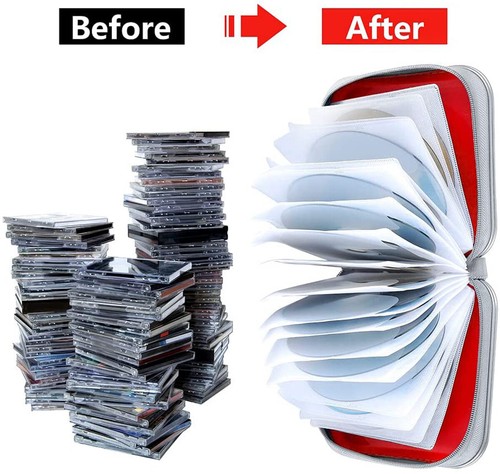 CD Case DVDs Wallet Holder 34 Discs Heavy Duty Bag Binder Storage Booklet Album - Picture 3 of 8