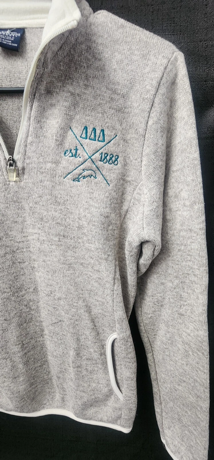 VETEMENTS Charles River Apparel Taglia Media 1 4 Zip Pullover Felpa con Cappuccio Giacca NUOVO Grigio