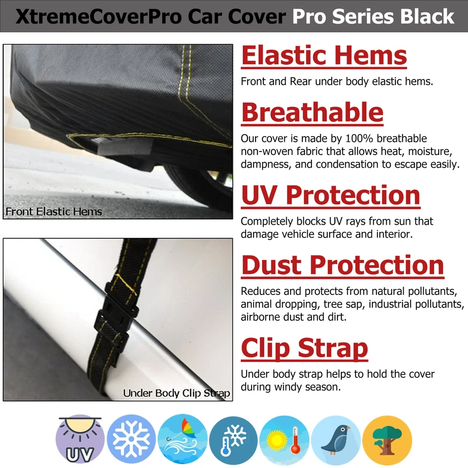 Capa de carro respirável com MirrPckt para 2004 2005 Subaru Impreza STI com spoiler STI - Imagem 2 de 4