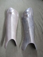 Roman Legion Weathered Bloody Greaves Leg Guards movie prop costume Spartacus