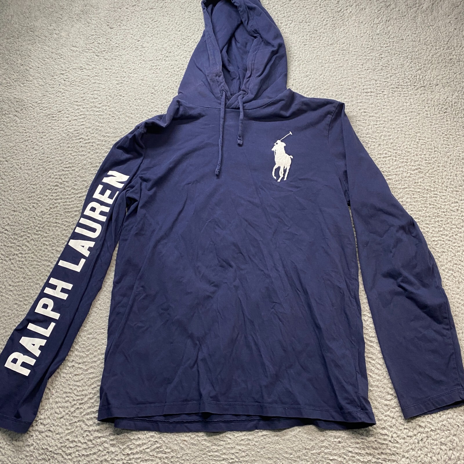 Polo Ralph Lauren felpa con cappuccio leggera uomo grande 1967 grande pony
