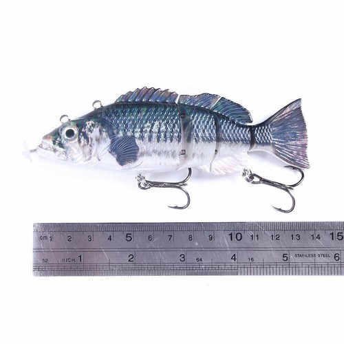 15cm Roboter Leben Elektrisch Angeln Köder Fischköder Gelenkköder USB Wobbler DE - Bild 7 von 32