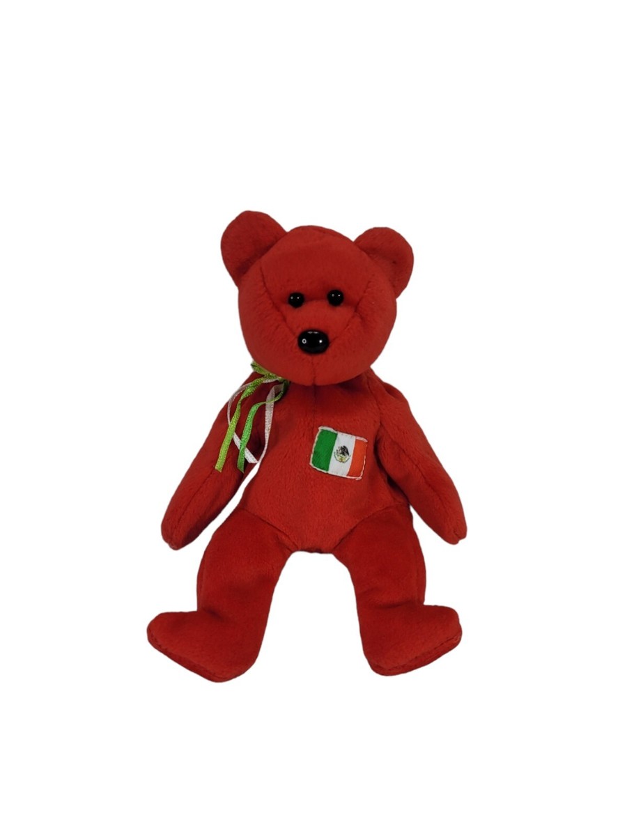 Ty Beanie Baby OSITO the Mexico Mexican Flag Bear 8½