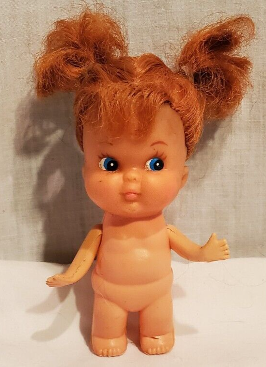Vintage 5" Baby Doll Red Hair Blue Eye Chubby Pigtails Taiwan eBay