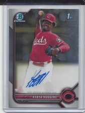 KENYA HUGGINS 2022 BOWMAN DRAFT CHROME 1ST PROSPECT ON CARD AUTO