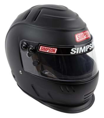Simpson Racing Speedway Shark Racing Helmet 7 1/4 - Matte Black 7707148