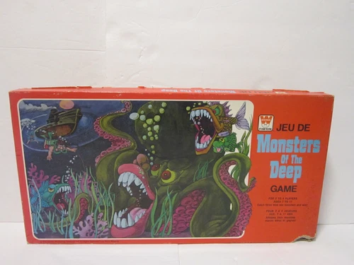 ULTRA Rare Vintage 1976 Monsters Of The Deep Board Game  Whitman NEW OLD STOCK