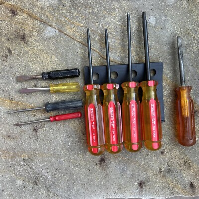 Vintage 1985 Stanley 4-Piece Torx Screwdriver Set T-15, T-20, T-25, T-30 -USA