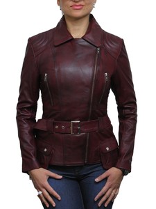 cazadora mujer burdeos