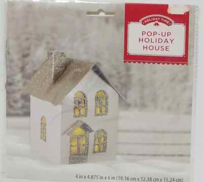 Holiday Time Pop-Up Holiday House Christmas Greetings Cards (LOC CH-BK)