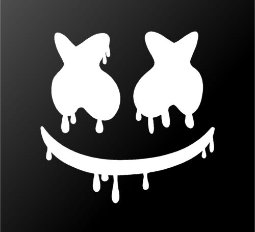 Dripping Marshmello EDM House Music DJ Vinyl Decal Laptop Car Window Sticker - Picture 1 of 6