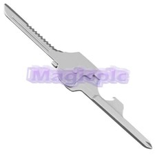 1 PIEZA 6-en-1 Herramienta Llave Llavero Multifunción Acero Inoxidable