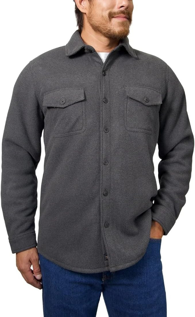 Freedom Foundry Mens Plaid Fleece Jackets Super Plush Sherpa Lined Jacket Shirt 6190₽