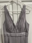Donna Morgan Women's Fit & Flare Dress Pleated Silver Gray Size 4 — photo 2