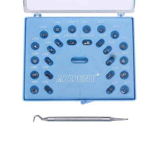 AZDENT Dental Orthodontic Self-Ligating Brackets Braces Roth MBT.022 Hooks 345 - Picture 19 of 28