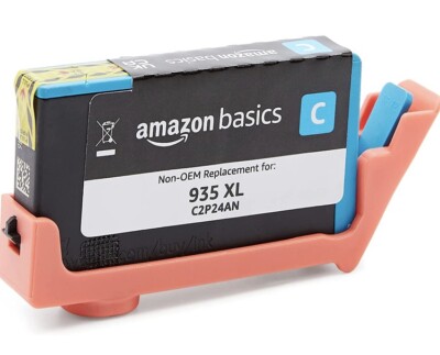 4x HP 935XL Tintenstrahlpatrone Cyan hohe Reichweite, kein OEM Ersatz Amazon Basics