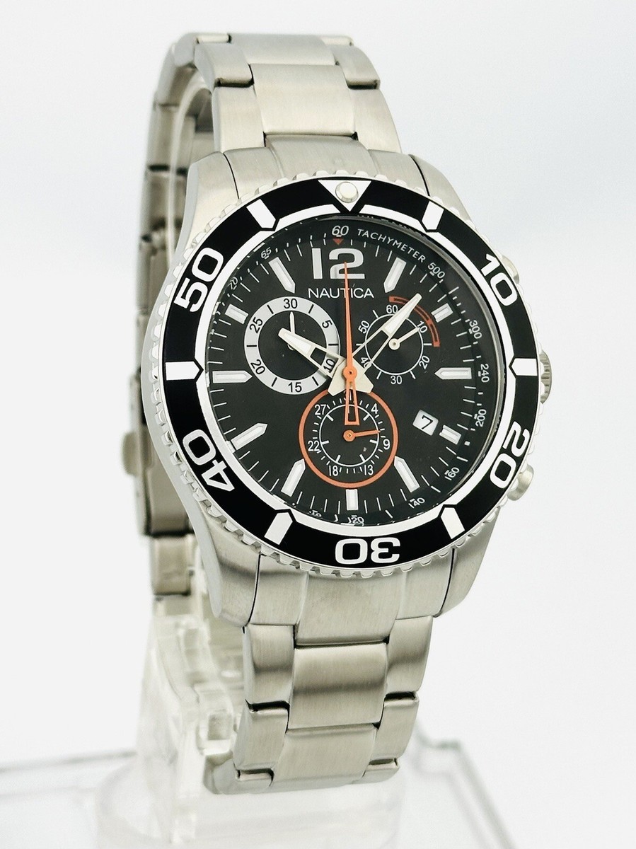 Nautica NST09 Chronograph A16666G Multifunction Stainless Steel