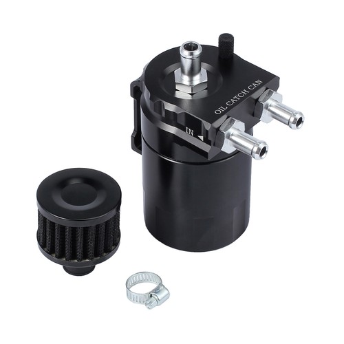 Oil Catch Can Kit Reservoir Baffled Tank With Breather Filter Universal Aluminum - Picture 5 of 11
