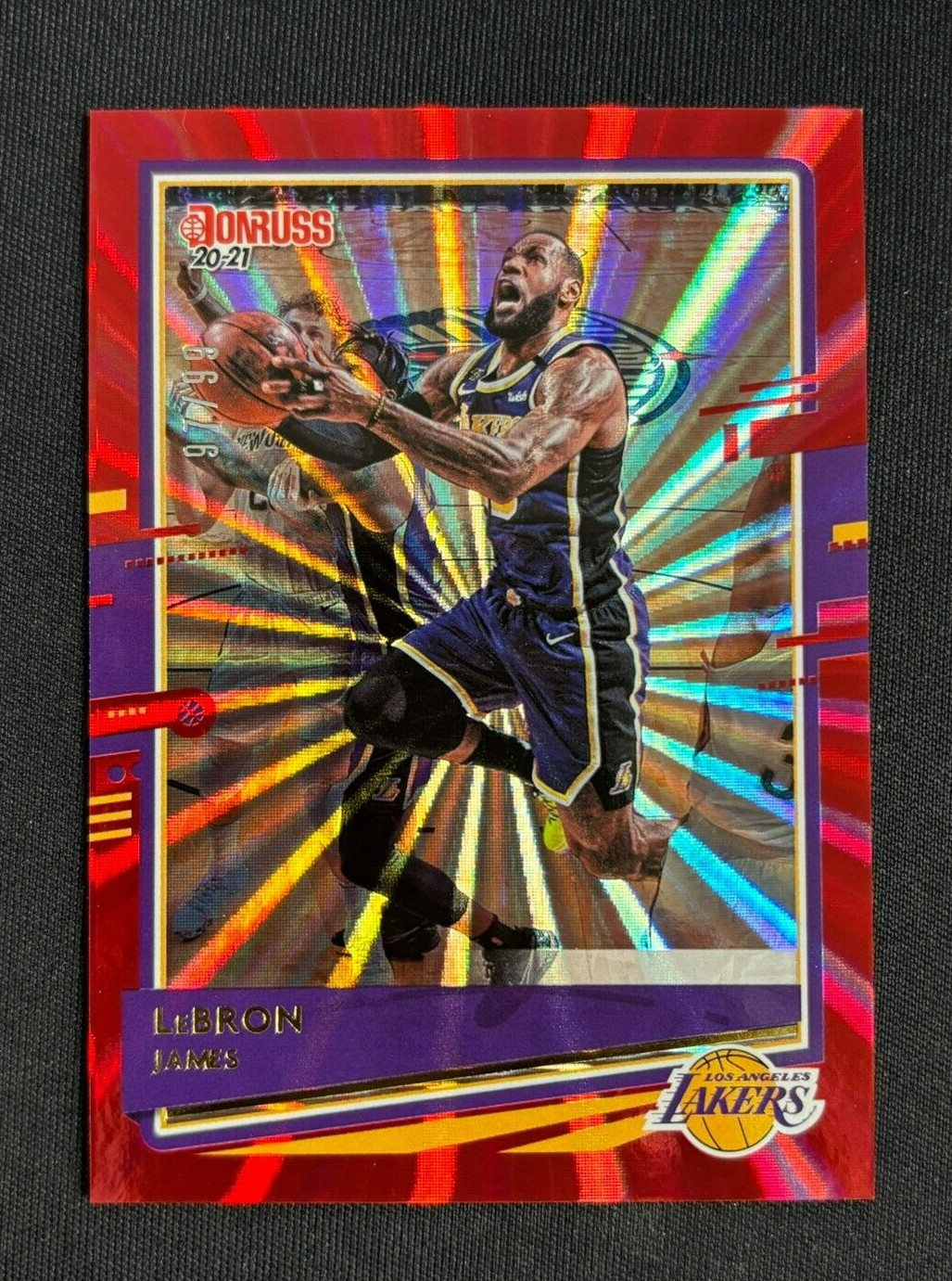 2020-21 Panini Donruss Lebron James Holo Red Laser /99 #12 Lakers
