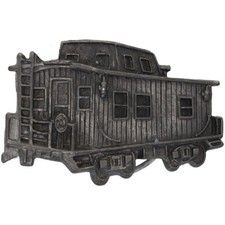 Caboose Car Railroad Railway Train Line Locomotive 1970s Vintage Belt Buckle