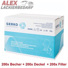 200x GERKO Becher Paint System Kit 125 µ 800...