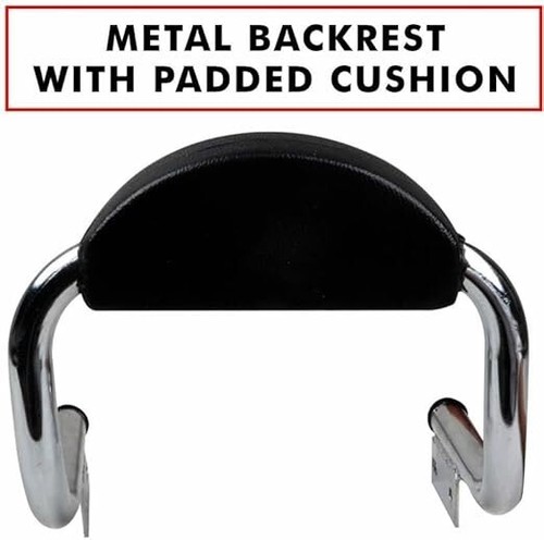 Bullet Iron Backrest Sleek Support Back Rest Chrome Suitable for Royal Enfield - Bild 5 von 5