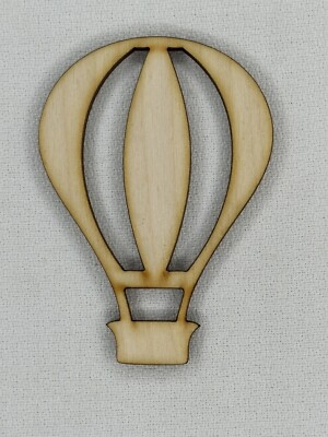 Custom Laser Cut Unfinished Hot Air Balloon Shape Wood Craft Cutout