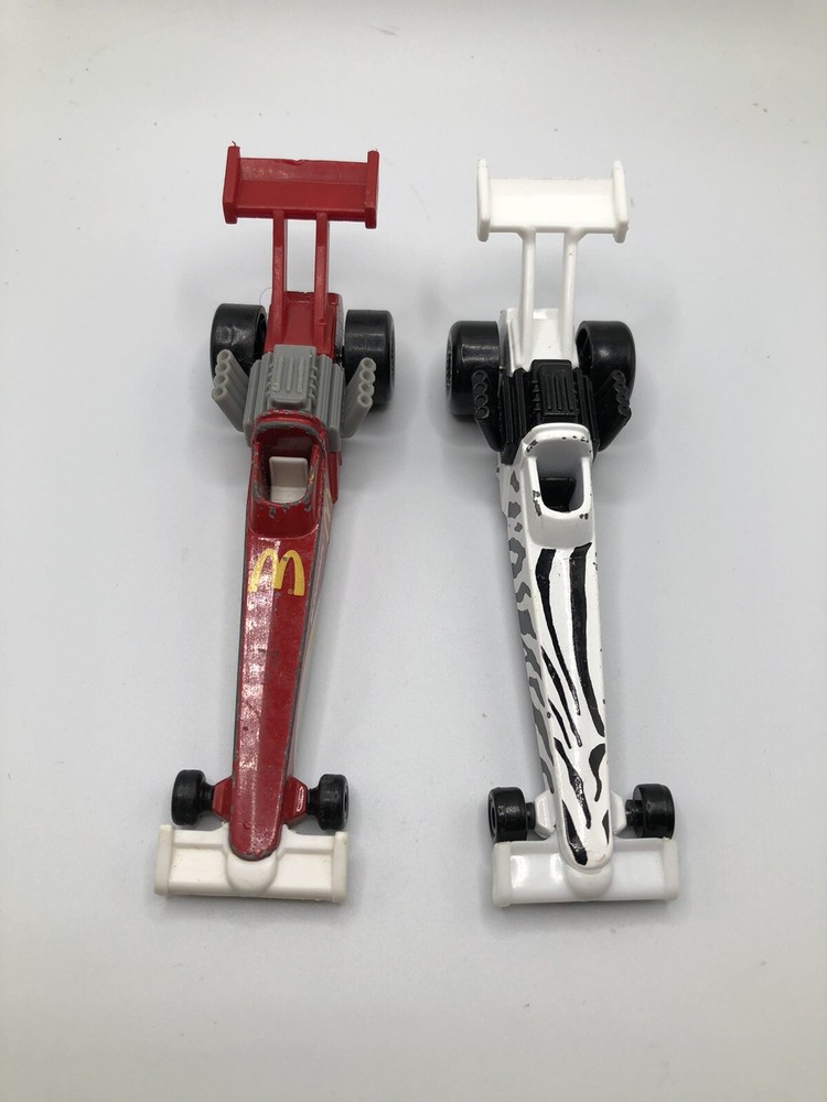 Lot Of 2 Vintage Hot Wheels 1993 Toy McDonald’s And Zebra Formula One Race Cars