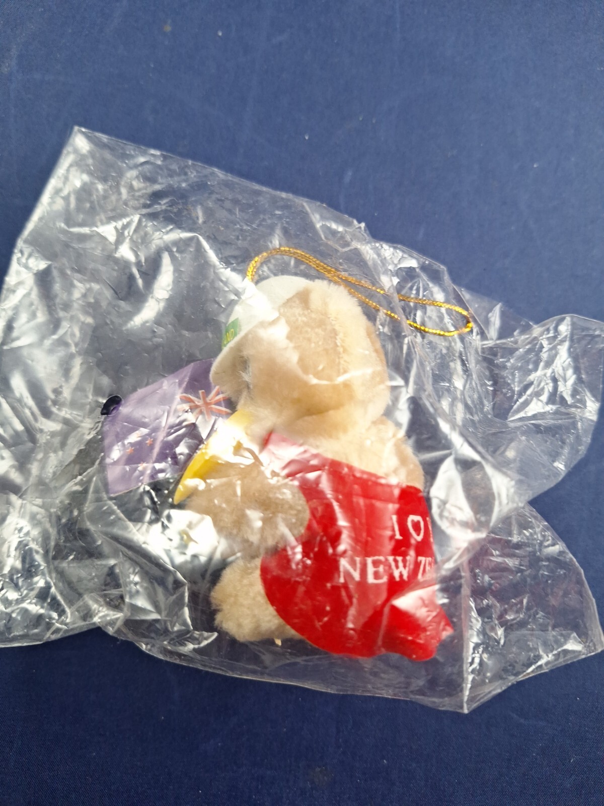 Vtg Sealed I LOVE NEW ZEALAND Pincher Hugger Clip Plush Duck Bird Figure *3FB