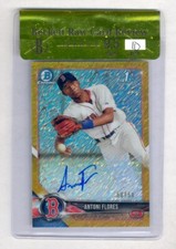 ANTONI FLORES BOWMAN 2018 CHROME GOLD WAVE REFRACTOR AUTO RC #50/50 BGS 9.5 10 