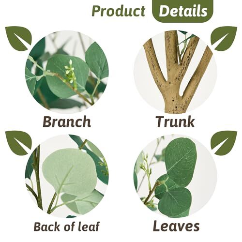 Artificial Trees Indoor 7FT, Extra Tall Faux Plant, Artificial Silk